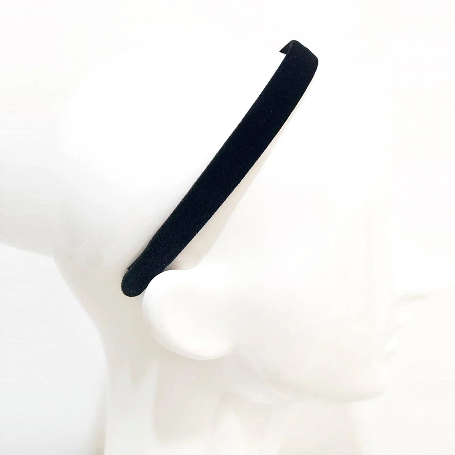 Velvet 1.5 cm Flat Brown Headband