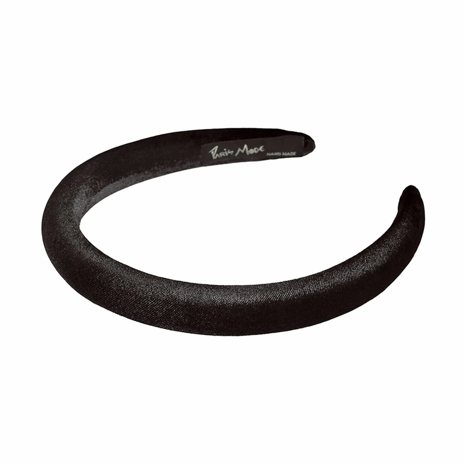 Velvet 1.5 cm Padded Black Headband
