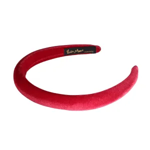 Velvet 1.5 cm Padded Red Headband