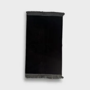 Velvet Black Prayer Mat