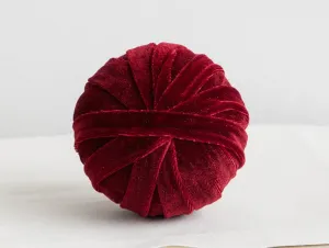 Velvet Decorative Sphere Burgundy Small