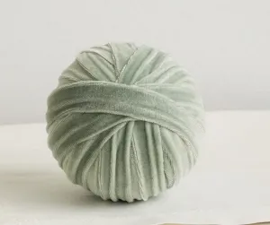 Velvet Decorative Sphere Sage Small