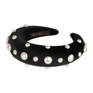 Velvet Pearl 4 cm Padded Headband