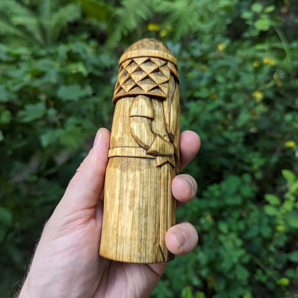 Vidar Norse wooden figurine