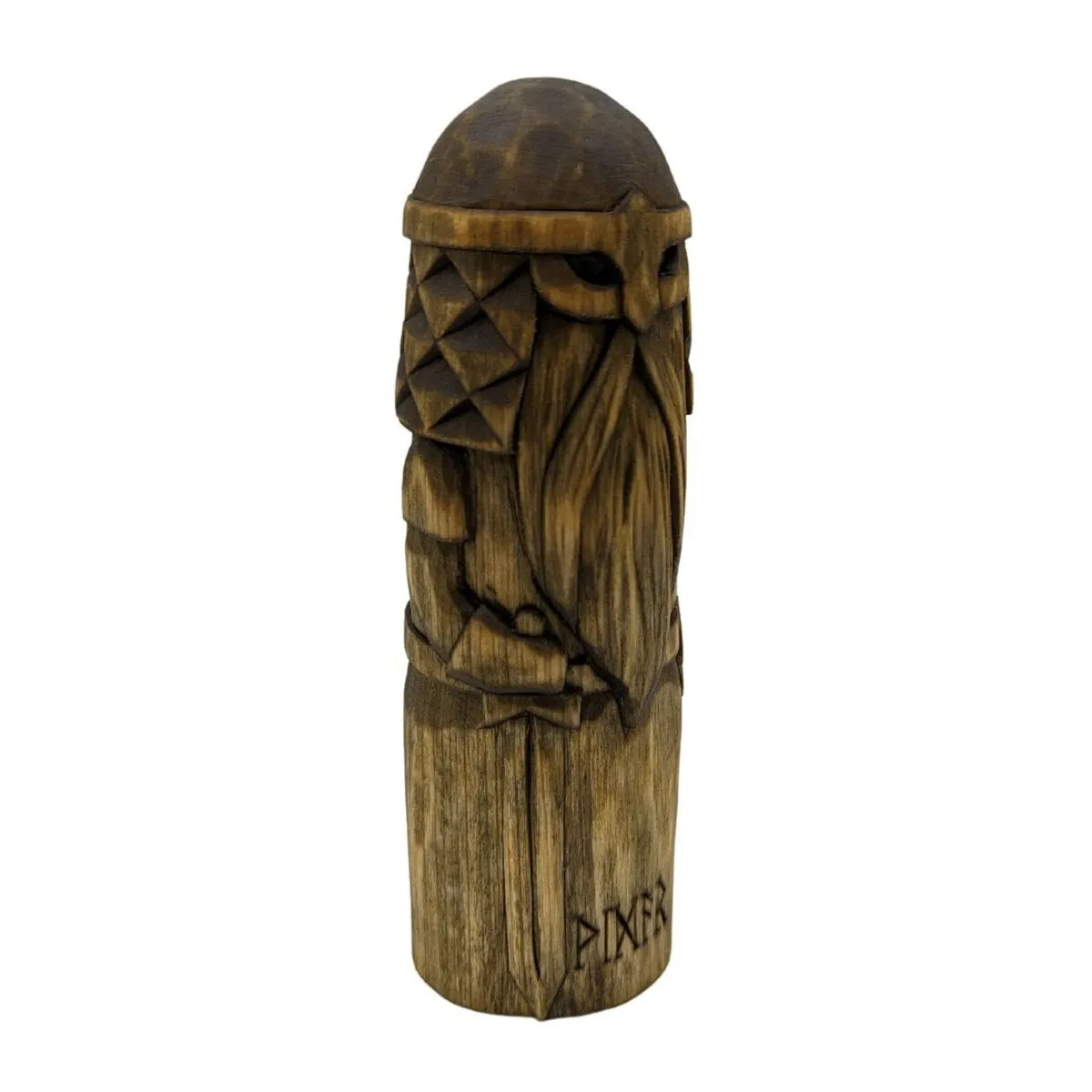 Vidar Norse wooden figurine