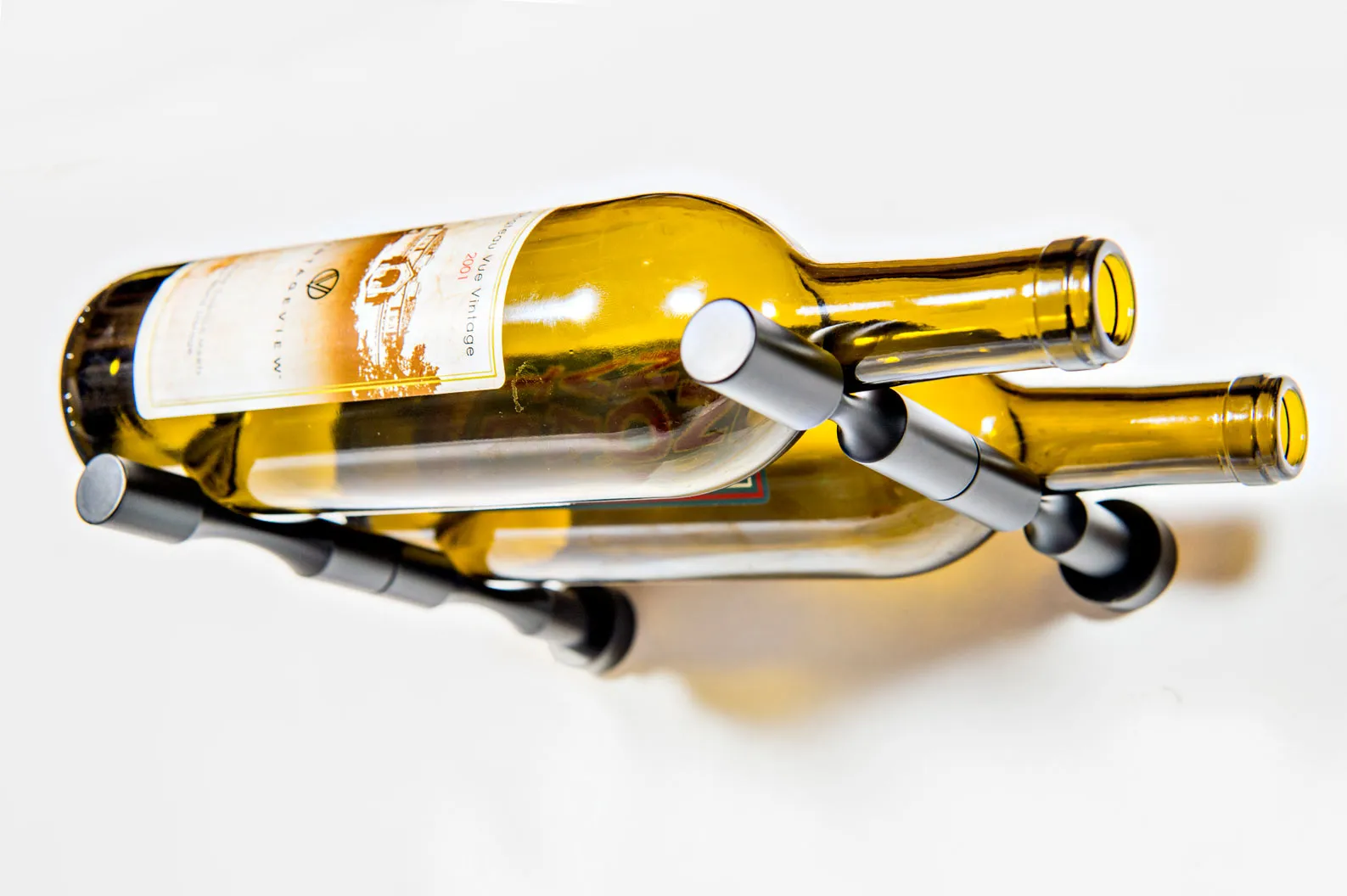 Vino pins mural tiges en métal pour 2 bouteilles