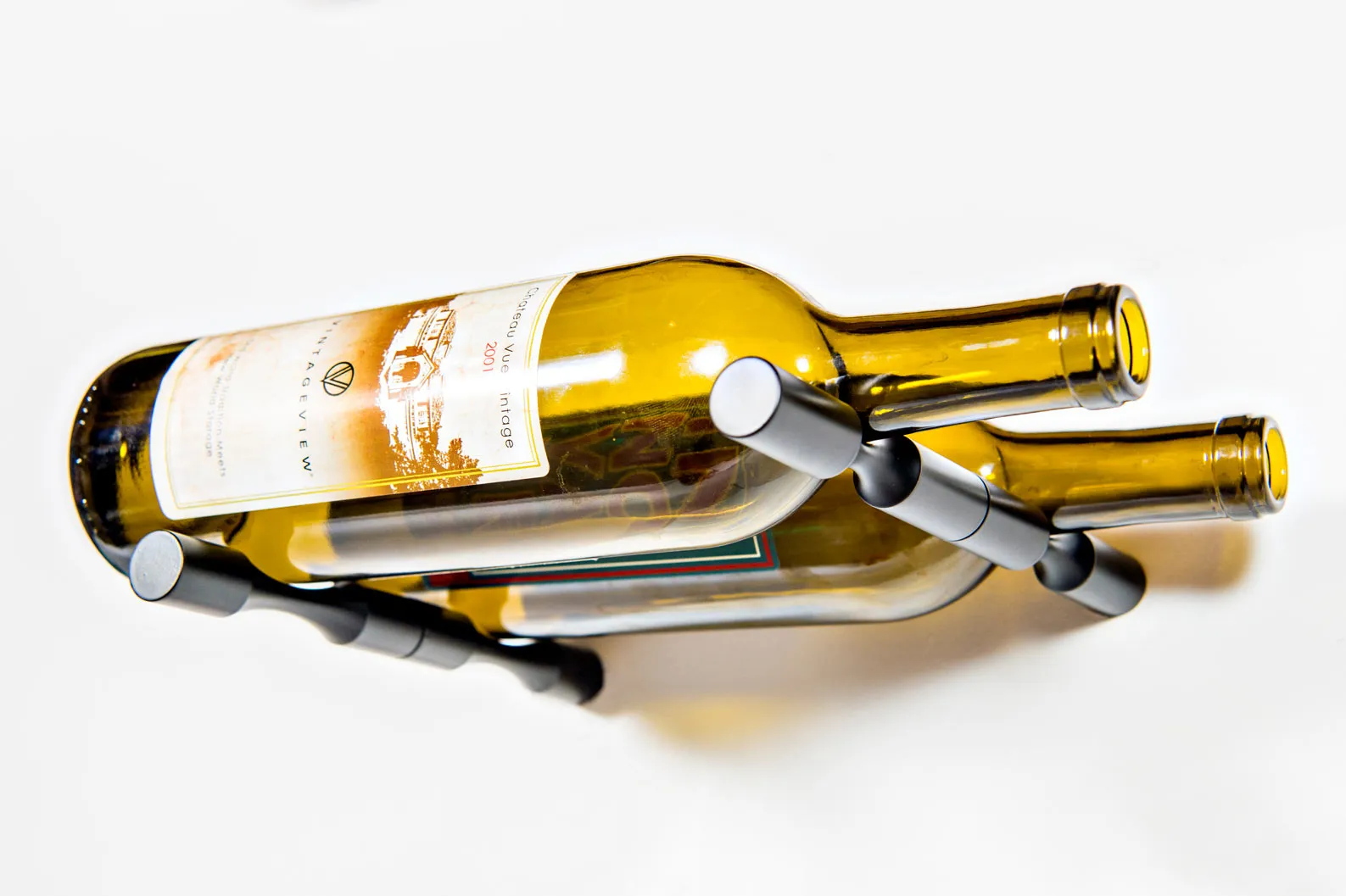 Vino pins mural tiges en métal pour 2 bouteilles