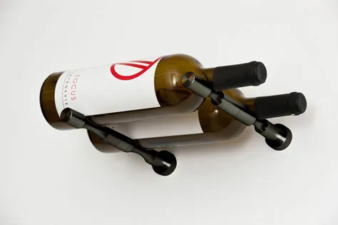 Vino pins mural tiges en métal pour 2 bouteilles