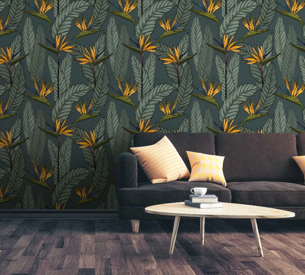 Vintage Botanical Garden  Wallpaper Mural