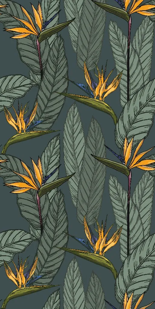 Vintage Botanical Garden  Wallpaper Mural