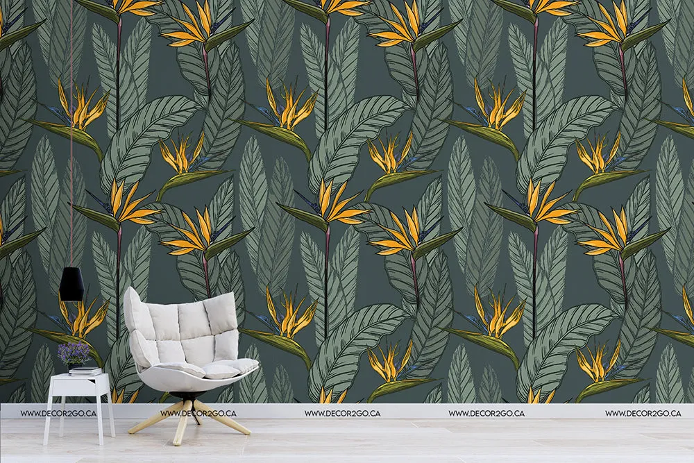 Vintage Botanical Garden  Wallpaper Mural