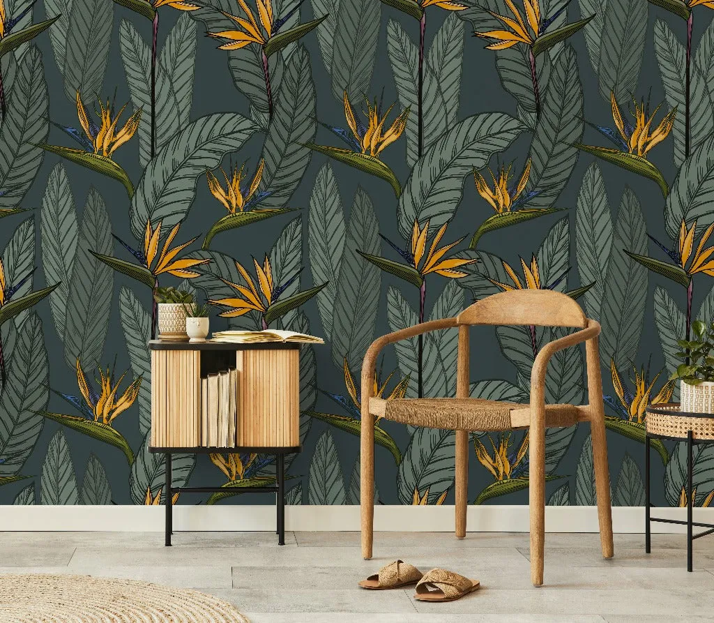 Vintage Botanical Garden  Wallpaper Mural