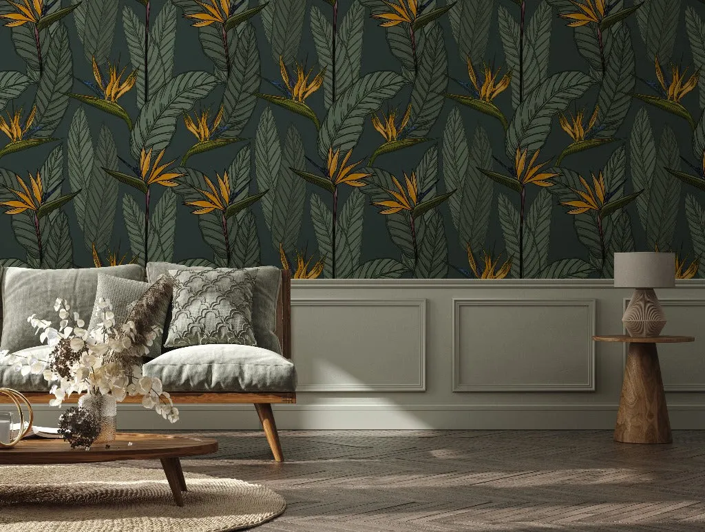 Vintage Botanical Garden  Wallpaper Mural