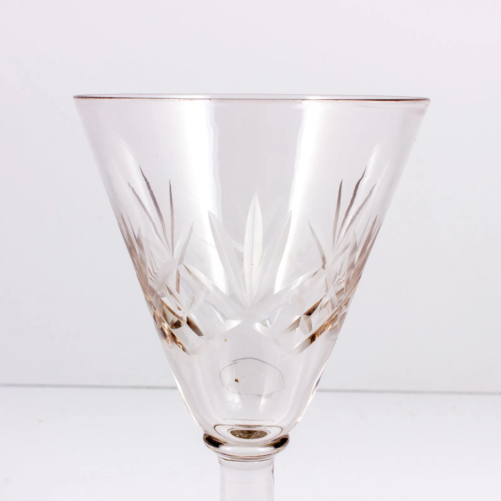 Vintage French Cut Crystal Glasses | Large Size - Set of 11