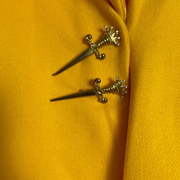 Vtg Ivana 100% wool Canary Yellow Blazer