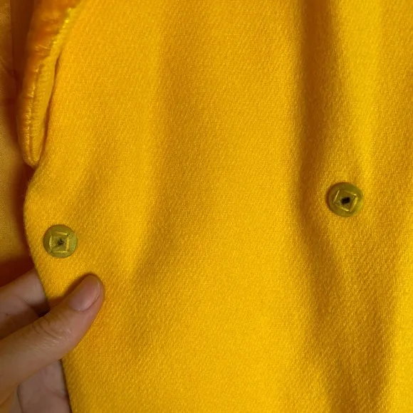 Vtg Ivana 100% wool Canary Yellow Blazer