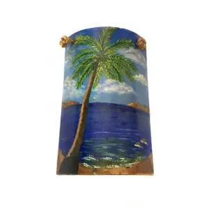 Wall Plaque Beach Hand Painted