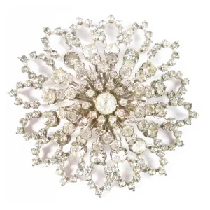White Ice Snowflake Boutonniére / Lapel Pin