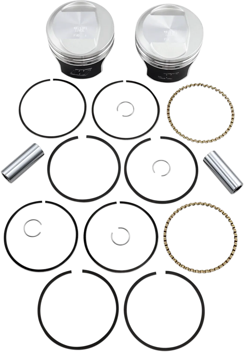Wiseco K0215P1 Tracker Series Piston Kit (1030ci.) - .010in. Oversized, 8.5:1 Compression