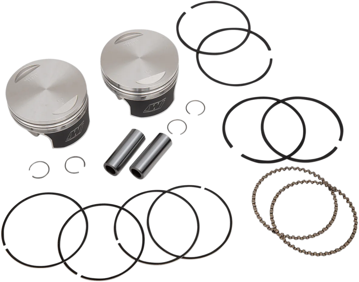 Wiseco K0215P1 Tracker Series Piston Kit (1030ci.) - .010in. Oversized, 8.5:1 Compression