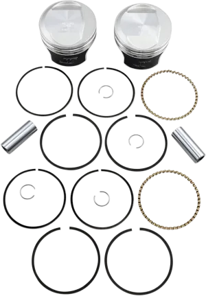 Wiseco K0216P1 Tracker Series Piston Kit (1030ci.) - .010in. Oversized, 10:1 Compression