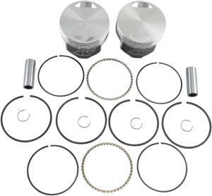 Wiseco K1643 K Piston Kit (80ci., Flat Top) - .030in. Oversize to 3.528in., 8.5:1 Compression