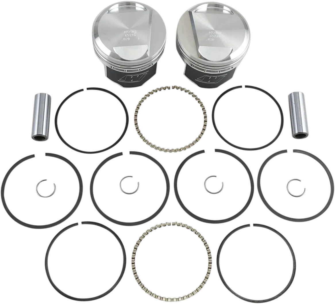 Wiseco K1667 K Piston Kit (80ci. Domed) - .020in. Oversize to 3.518in., 10:1 Compression
