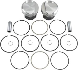 Wiseco K1667 K Piston Kit (80ci. Domed) - .020in. Oversize to 3.518in., 10:1 Compression