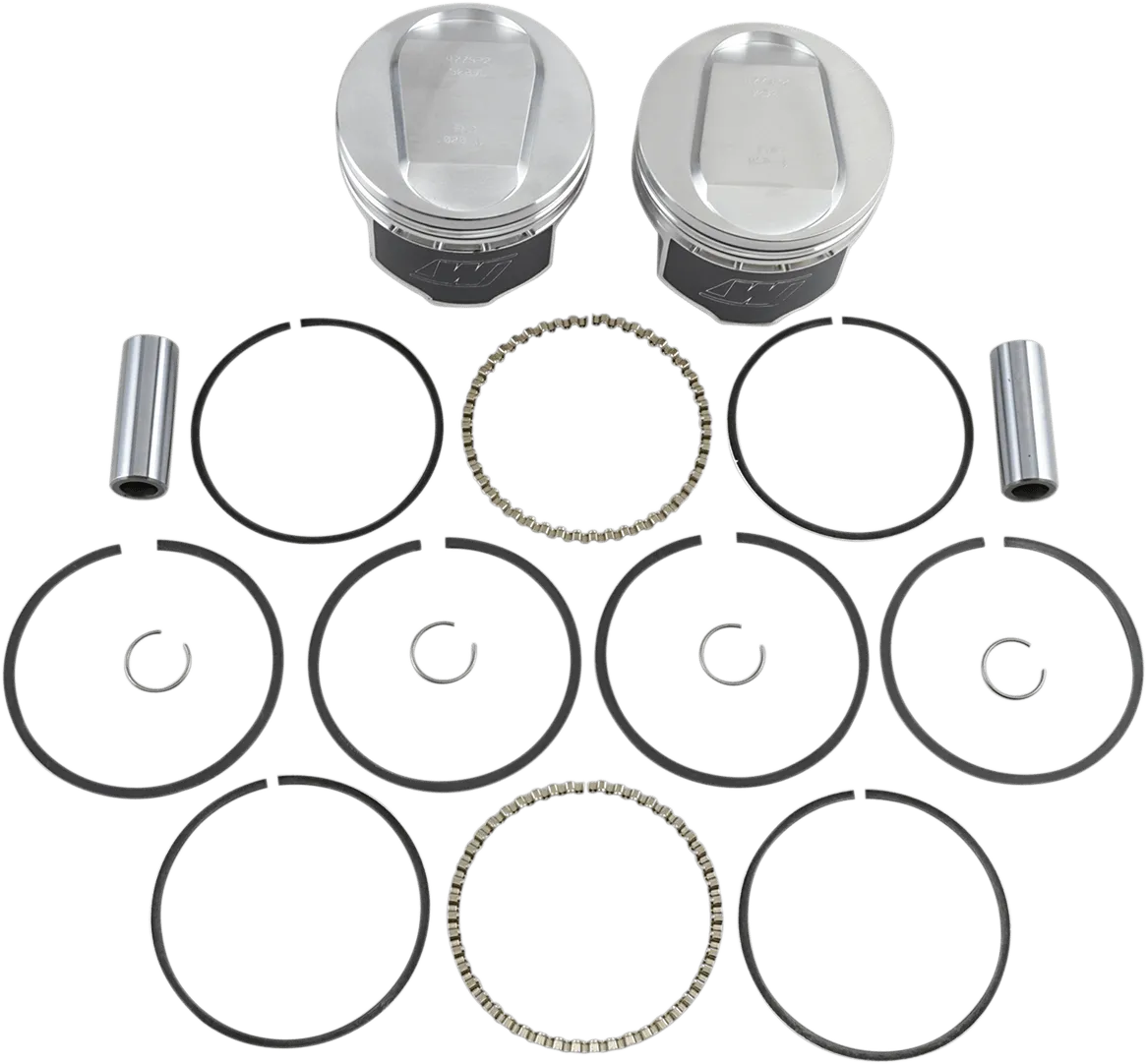 Wiseco K1716 K Piston Kit for Screamin Eagle Cylinder Head (Domed) - .020in. Oversize to 3.518in., 10.5:1 Comp.