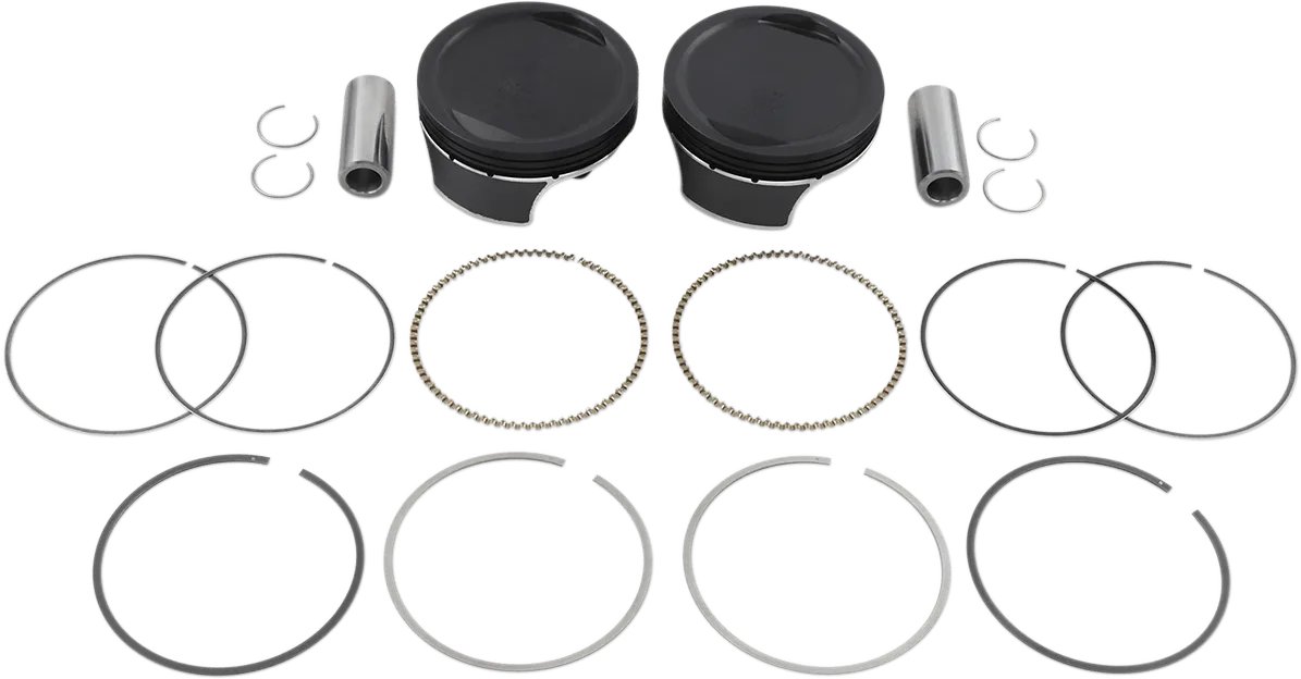 Wiseco K1757 K Piston Kit (110ci., Flat Top) - Standard Bore 4.000in., 10.5:1 Compression
