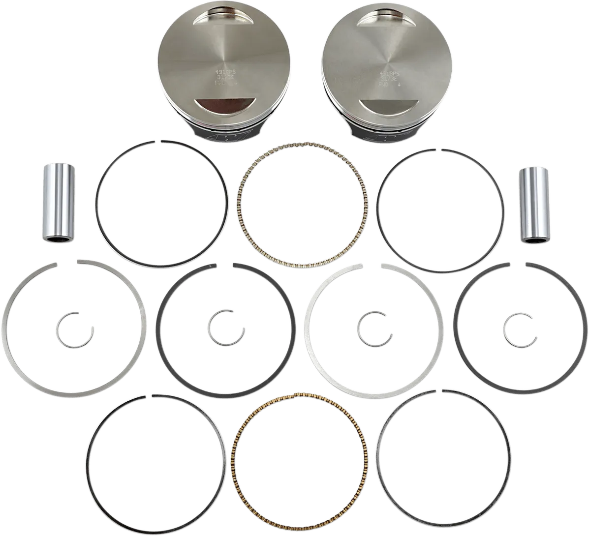 Wiseco K1757 K Piston Kit (110ci., Flat Top) - Standard Bore 4.000in., 10.5:1 Compression
