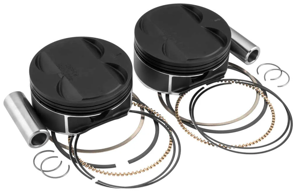 Wiseco K2784 K Black Edition Piston Kit (107in., Positive  4.2cc) - 3.937in. Bore, 11:1 Compression