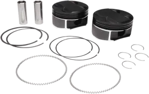 Wiseco K2784 K Black Edition Piston Kit (107in., Positive  4.2cc) - 3.937in. Bore, 11:1 Compression