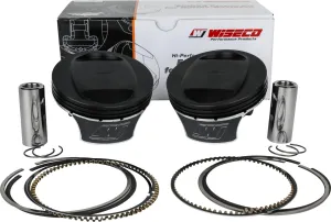 Wiseco K2793 K Black Edition Piston Kit (103ci., Positive  5cc ) - .125in. Oversize to 3.88in. Bore, 10.5:1 Comp