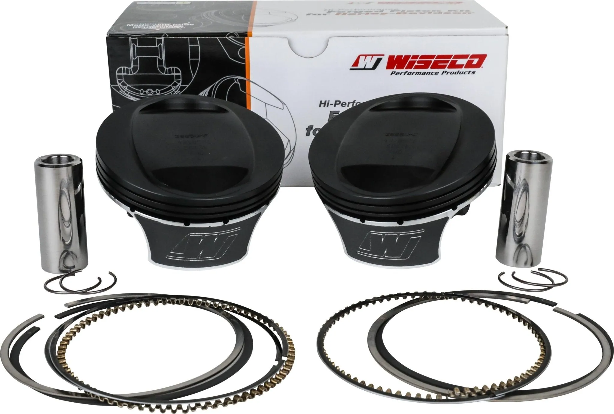 Wiseco K2793 K Black Edition Piston Kit (103ci., Positive  5cc ) - .125in. Oversize to 3.88in. Bore, 10.5:1 Comp