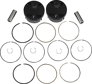 Wiseco K2801 K Black Edition Piston Kit (121ci., Negative -6.0cc ) - 4.125in. Bore -11:1 Compression
