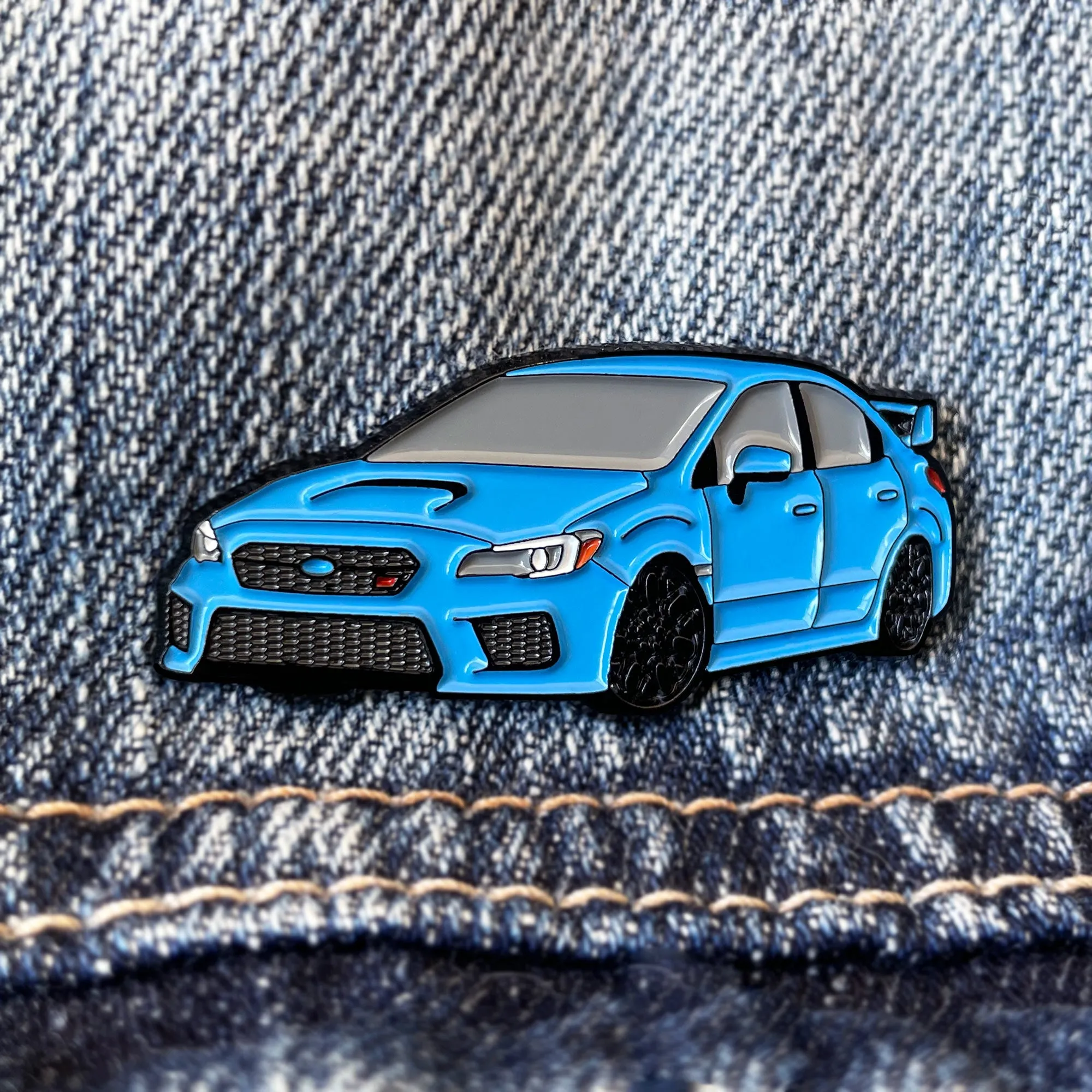 WRX STI 4th Gen (Hyper Blue) Car Lapel Enamel Pin