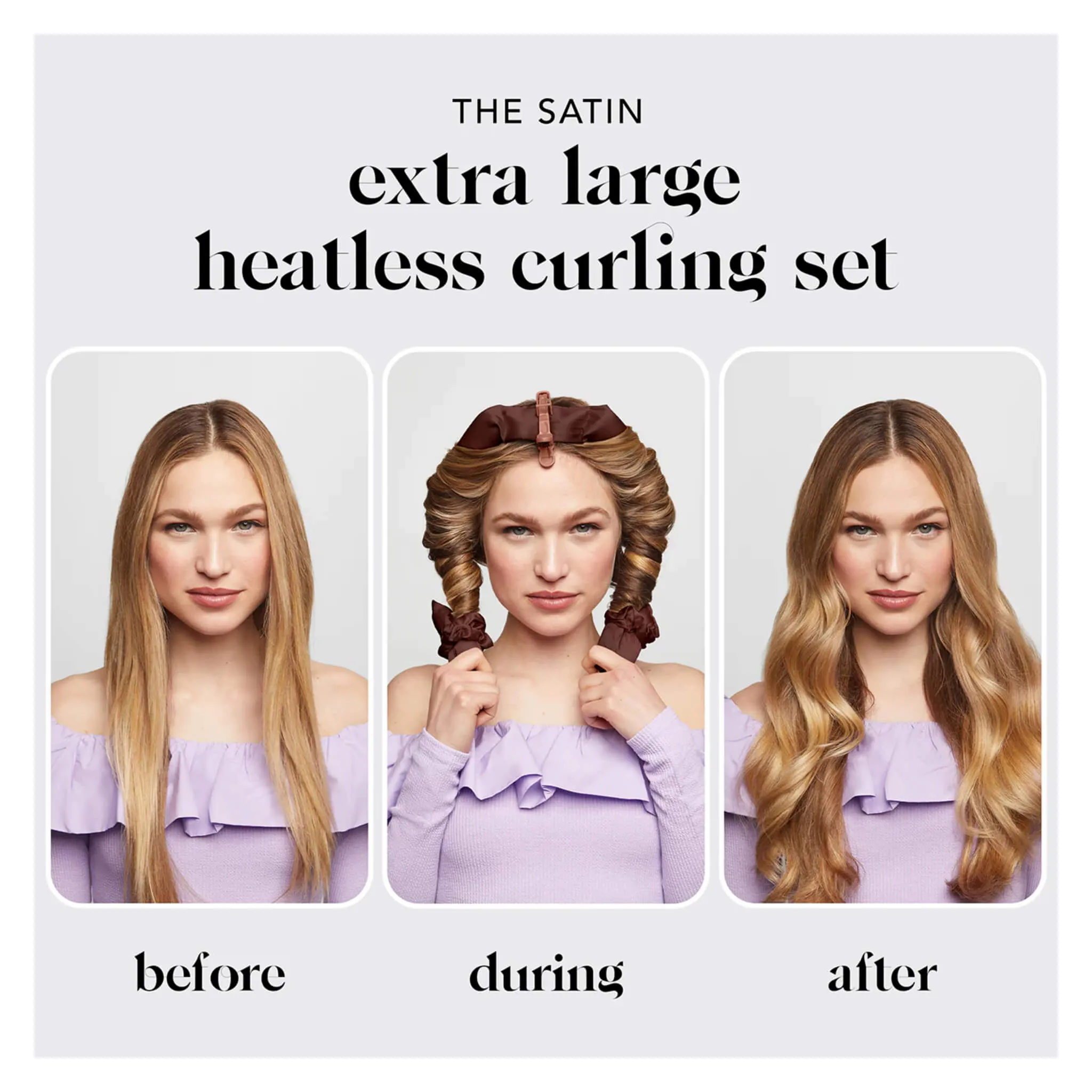 XL Satin Heatless Curling Set