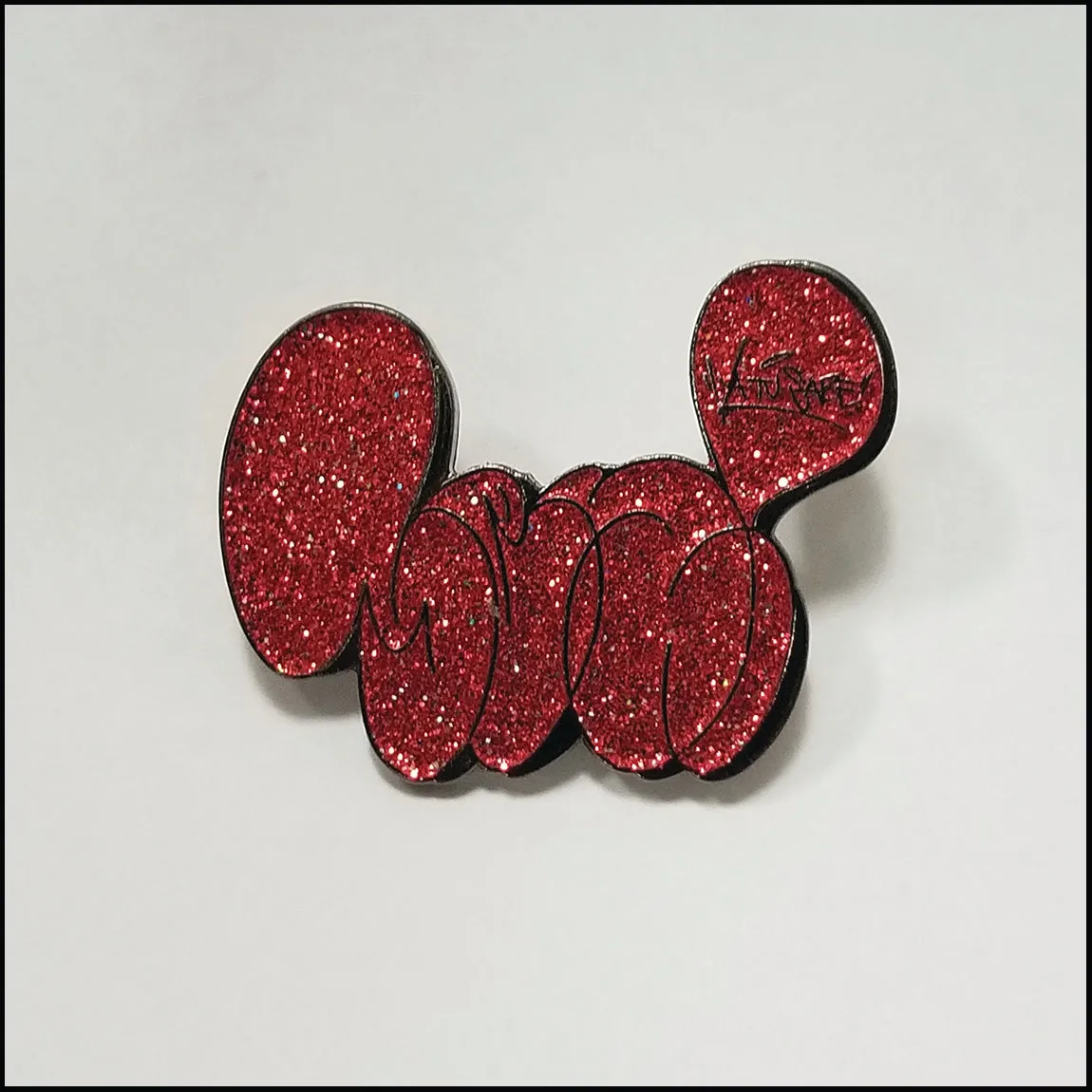 Yes One Red Glitter Throwie - Enamel Pin